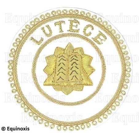 Badge / Macaron GLNF – Grande tenue provinciale – Grand Hospitalier – Lutèce – Brodé main